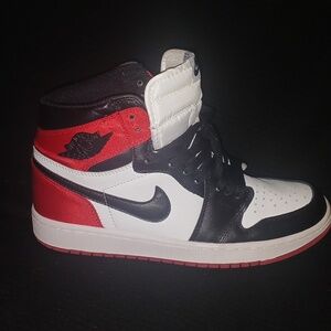 Jordan Men's Sneakers - Red, Black, and White